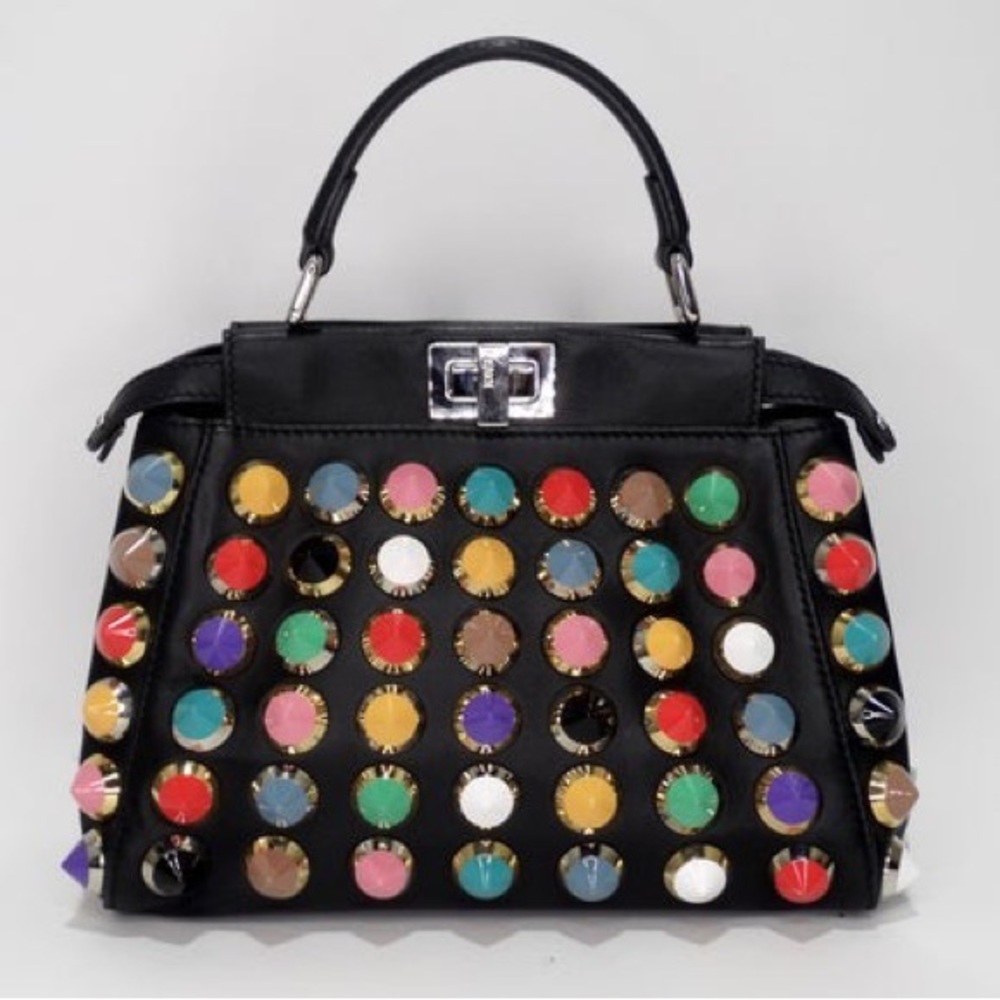 Fendi Studded Mini Peek-a-boo Bag